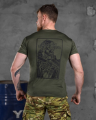 Тактическая потоотводящая футболка odin олива welcome 0 L - изображение 6