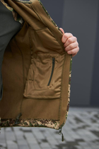 Мужская Куртка Хищник "Soft Shell" с капюшоном камуфляжная размер XL - изображение 9