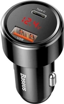 Зарядное устройство в автомобиль Baseus Magic Series Dual QC Digital Display 45W USB + Type-C 6A Quick Charge 4.0 (CCMLC20C-01) Black