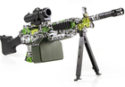 Детский игрушечный автомат пулемет M249 Орбиган PROFI PUBG стреляет орбизами на аккумуляторе Зеленый
