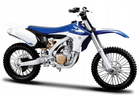 Model metalowy Motor Yamaha YZ450F 1:12 Biało-niebieski (5902596682897) - obraz 1