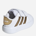 Tenisówki dziecięce dla dziewczynki Adidas Grand Court 2.0 Cf I IG6586 27 Biały/Złoty (4067886398665) - obraz 4