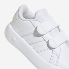 Tenisówki dziecięce dla dziewczynki na rzepy Adidas Grand Court 2.0 Cf ID5273 23 Białe (4066765032942) - obraz 7