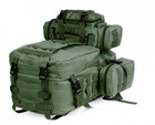 Рюкзак тактический армейский Armory Tactics-08Oliva с подсумками военный, универсальный мужской на 55л со стропами MOLLE - изображение 6