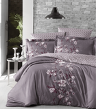 Комплект постільної білизни Satin Cotton First Choice - First Choice - S-476 EVAN LİLAC - Полуторний - Коричневий