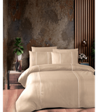 Комплект постельного белья Deluxe Ranforce First Choice - First Choice - RDLX-187 Elegant Cappuccino - Евро - Бежевый