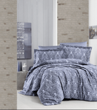 Комплект постельного белья Satin Cotton First Choice - First Choice - S-246 DELMOR INDIGO - Полуторный - Синий