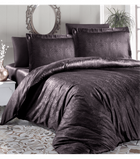 Комплект постельного белья Jacquard Satin Dark Series First Choice - First Choice - JS-76 ATHENA BROWN - Евро - Коричневый
