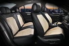 Авточохли для сидінь Алькантара Екошкіра Elegant Modena комплект Бежеві (700 134)