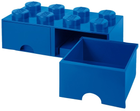 Pudełko LEGO Storage Brick 8 z szufladą i ośmioma wypustkami Niebieskie (40061731) - obraz 3