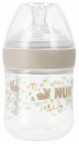 Butelka do karmienia Nuk For Nature S ze smoczkiem silikonowym Beżowa 150 ml (4008600441175) - obraz 1