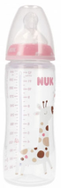 Пляшечка для годування Nuk First Choice Giraffe з індикатором температури Рожева 300 мл (4008600439912) - зображення 2