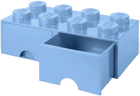Контейнер LEGO Storage Brick 8 з висувними ящиками для зберігання Блакитний(40061736) - зображення 5