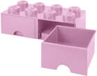 Pudełko LEGO Storage Brick 8 z szufladą i ośmioma wypustkami Różowy (40061738) - obraz 5