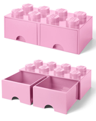 Pudełko LEGO Storage Brick 8 z szufladą i ośmioma wypustkami Różowy (40061738) - obraz 6