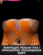 Кинезио тейп для тела спорта Оранжевый 5см на 5м Классический Универсальный кинезиологическая лента для лица и тела - изображение 3