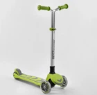 Самокат Best Scooter Y-00436. Складной алюминиевый руль, 4 PU колеса с подсветкой. Салатовый