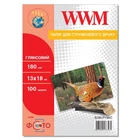 Фотобумага WWM 13см х 18см 180г/м кв 100л глянцевая (G180.P100/C)