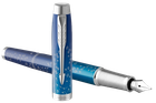 Pióro wieczne Parker IM Premium Navy Blue Fountain Pen with Chrom Niebieskie (3026981528590) - obraz 2