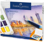 Zestaw farb akwarelowych Faber-Castell ze pędzelkiem ze zbiornikiem 24 kolory (6933256641663) - obraz 1