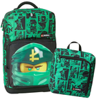 Zestaw szkolny Lego School Optimo Plus Ninjago Green Plecak + Torba sportowa (5711013098131) - obraz 1