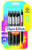 Zestaw długopisów Paper Mate InkJoy Czarne 8 szt (3501179565798) - obraz 1