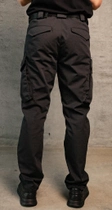 Брюки мужские карго модель SLAVA черные размер 42/34 + подарок шеврон "ПОЛІЦІЯ" размером 12*2,5 см - изображение 2