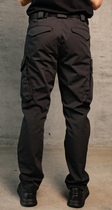 Брюки мужские карго модель SLAVA черные размер 32/30 + подарок шеврон "ПОЛІЦІЯ" размером 12*2,5 см - изображение 2