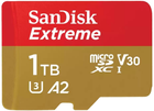 Karta pamięci SanDisk Extreme microSDXC 1TB Class 10 UHS-I UHS-I U3 + adapter SD (SDSQXAV-1T00-GN6MA) - obraz 2