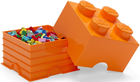 Pojemnik do przechowywania LEGO Storage Brick 4 Pomarańczowy (40031760) - obraz 2