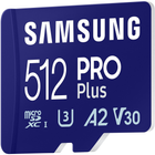 Karta pamięci Samsung PRO Plus microSDXC 512GB Class 10 UHS-I U3 V30 A2 + adapter SD (MB-MD512SA/EU) - obraz 3