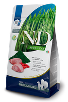 Сухий беззерновий корм Farmina N&D SPIRULINA для дорослих собак середніх та великих з ягнятком, спіруліною та ягодами годжі