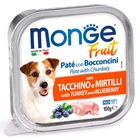 Вологий корм для собак Monge Dog Wet FRUIT Індичка з чорницею