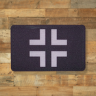 Шеврон Тактический знак Крест, 8х5,на черном,на липучке (велкро), патч печатный - изображение 1