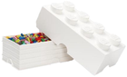 Pojemnik w kształcie klocka LEGO Storage Brick 8 Biały (40041735) - obraz 4