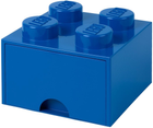 Контейнер для зберігання LEGO Storage Brick Drawer 4 з висувним ящиком Синій (40051731) - зображення 1