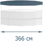 Чохол Intex для каркасного круглого басейну Intex діаметр 366 см (6941057420318) - зображення 2