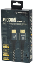 Kabel SteelDigi Puccoon HDMI - HDMI M/M 2.1 8K 3 m Black (5904204922807) - obraz 4
