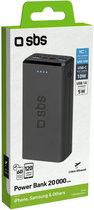 Powerbank SBS 20000 mAh Fast Charge 10W 2 USBs Czarny (TTBB20000FASTK) - obraz 3