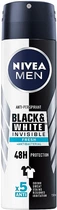 Антиперспірант "Чорне та Біле невидимий: свіжий", спрей - NIVEA MEN Black & White Invisible Fresh Anti-Perspirant 150ml.