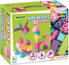 Конструктор Wader Kids Blocks 50 элементов розовый (41297)