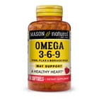 Жирные кислоты Omega 3-6-9 1200 mg Fish, Flax & Borage Oils, 60 капсул Mason Natural (fit0012992)