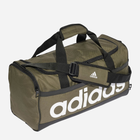 Спортивна сумка тканинна Adidas Linear Duffel S HR5354 Оливкова/Чорна (4066751024951) - зображення 3