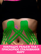 Кинезио тейп для тела спорта Зелёный 2,5см на 5м Классический Универсальный кинезиологическая лента для лица и тела - изображение 7