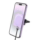Автодержатель с БЗУ HW17 Crystal (air outlet) Romantic purple Hoco 000350501
