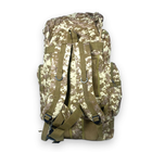 Тактичний рюкзак 50 л, одне відділення на блискавці, додаткові кишені, розмір: 70*35*20 см, коричневий піксель - изображение 6
