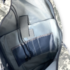 Тактичний рюкзак, 30 л, 3 відділи, USB розʼєм, гніздо для навушників, розмір: 50*30*20 см, сірий піксель - изображение 3