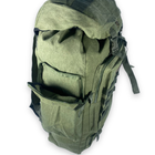 Рюкзак тактичний 50 л, одно відділення на стяжці, додаткові кишені, розмір: 70*35*20 см, хакі - зображення 3