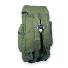Рюкзак тактичний 50 л, одно відділення на стяжці, додаткові кишені, розмір: 70*35*20 см, хакі - зображення 5
