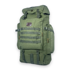 Рюкзак тактичний 50 л, одно відділення на стяжці, додаткові кишені, розмір: 70*35*20 см, хакі - зображення 7